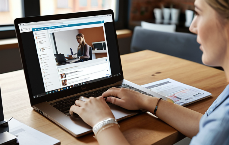 **
"A freelancer working on a laptop in a modern co-working space, with a LinkedIn profile displayed on a second screen. Coffee cup and marketing certification visible on the desk. The overall mood is productive and independent, bathed in natural light. Soft focus, shallow depth of field."
**