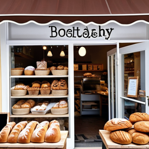 Artisan Bakery & Digital Marketing**

Prompt: A cozy artisan bakery storefront with a beautiful display of fresh bread and pastries. In the background, subtly incorporate digital marketing elements like a social media icon (Instagram), a smartphone displaying an enticing photo of baked goods, and a laptop with SEO analytics visible on the screen. Focus on a warm, inviting atmosphere with friendly staff.

**