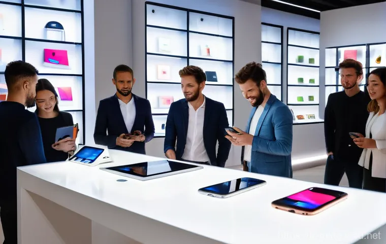 마케팅관리사 필기 공부 순서 - **Marketing Mix: A New Tech Product Launch in Paris**
"A vibrant, dynamic scene inside a chic, m...