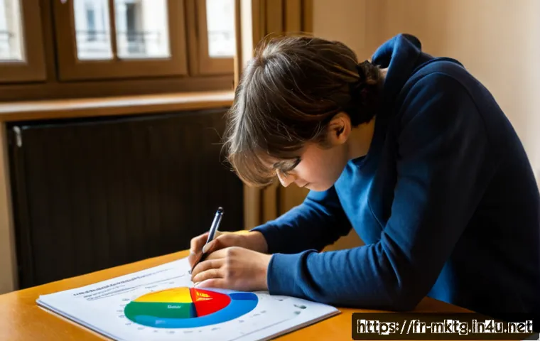 Home 17 마케팅관리사 시험 준비 중 주의할 점 - Photorealistic French adult student preparing for a marketing certification exam at a tidy Paris apa...